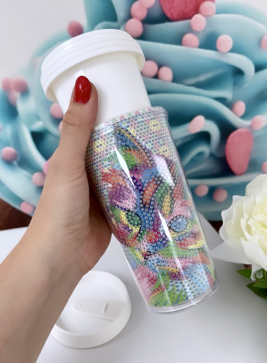 Diamond Painting Cup "Kätzchen" Trinkbecher 470ml (C4)