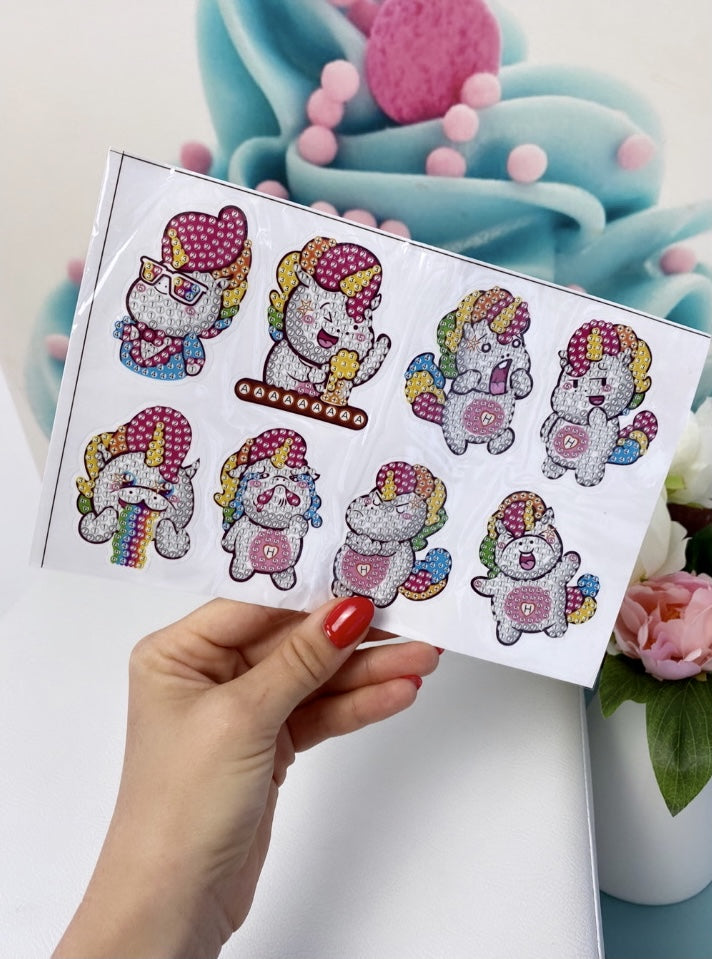 Diamond Painting Sticker Set „Rainbow Unicorn“