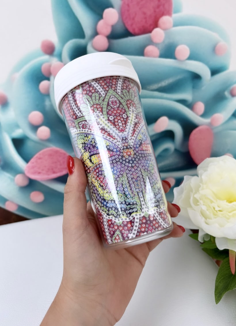 Diamond Painting Cup "Schmetterling" Trinkbecher 470ml (C3)