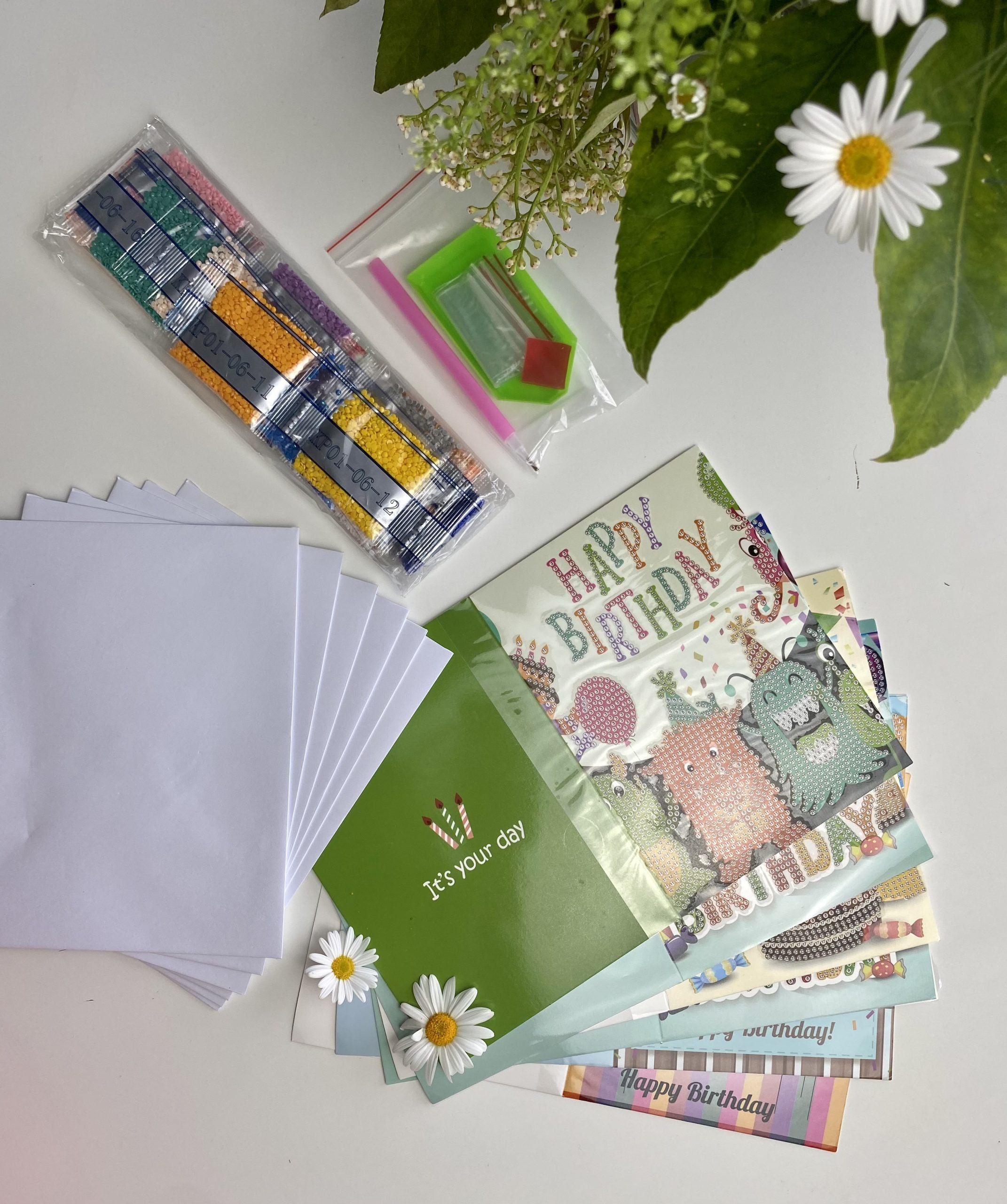 Diamond Painting - Geburtstagskarten - 6er Set