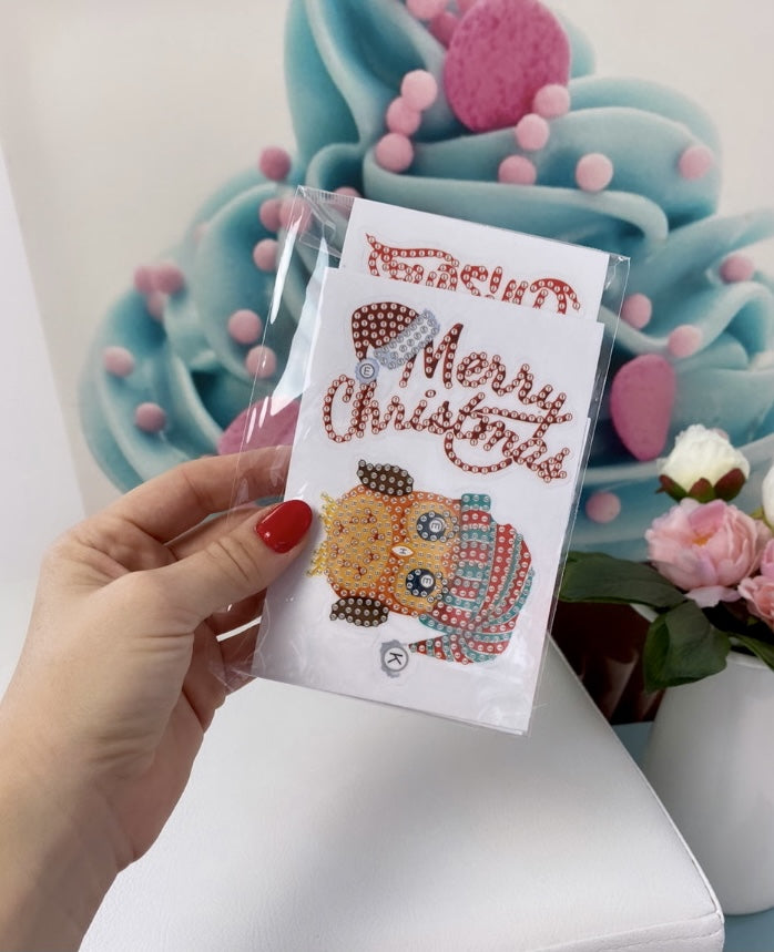 Diamond Painting Sticker Set „Christmas" 12Stk