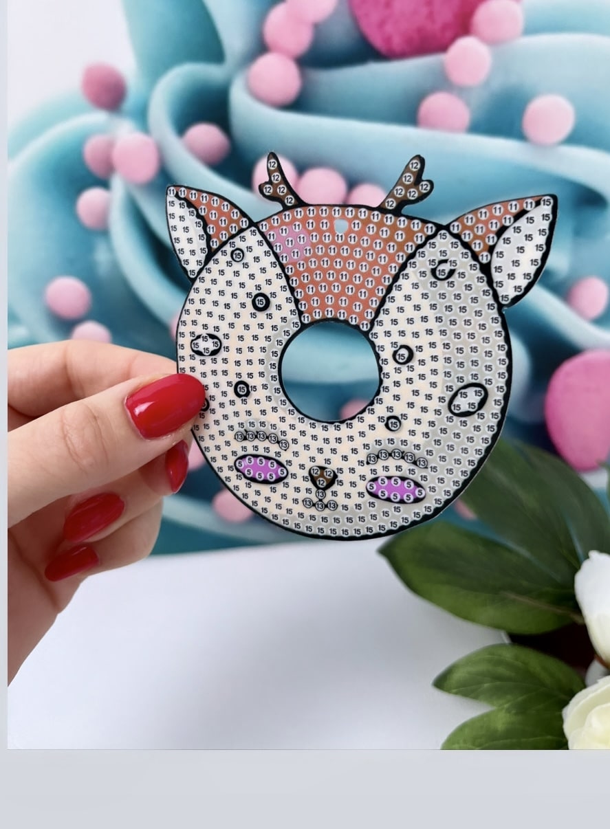 Diamond Painting Anhänger "Donuts" 10Stk