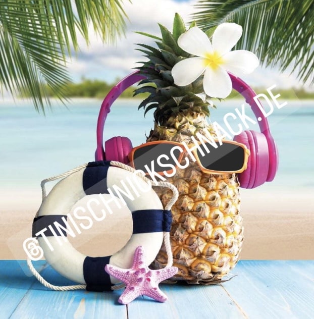 Diamond Painting Bild: "Pina Colada" 50x50cm inkl. 5 AB Farben