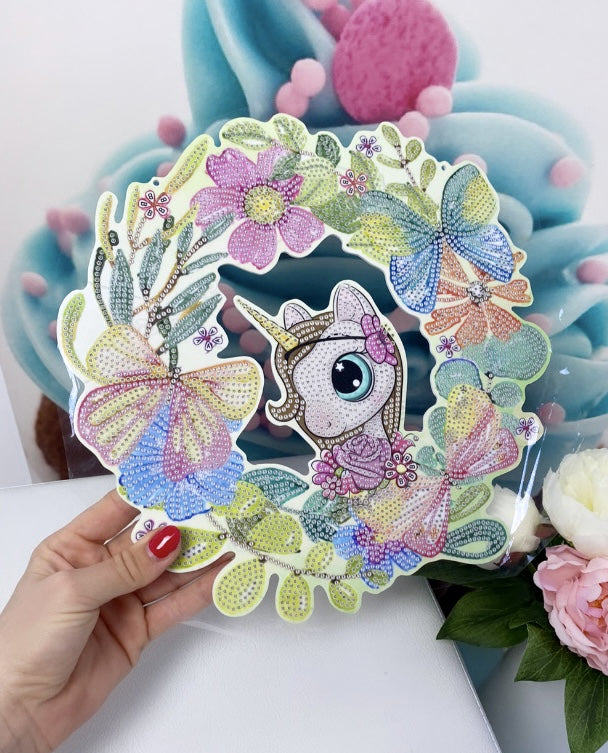 Diamond Painting Türkranz "Unicorn" 30x30cm