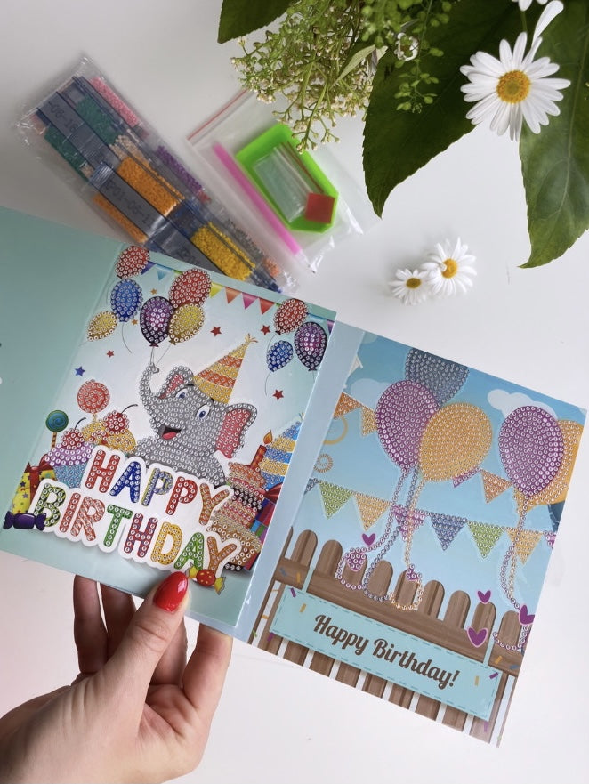 Diamond Painting - Geburtstagskarten - 6er Set