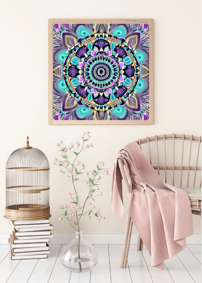 Diamond Painting Bild "Mandala" 50x50cm (runde Steine) TSS54