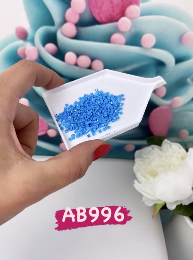 Diamond Painting - eckige AB Steine - 10g (Blautöne)