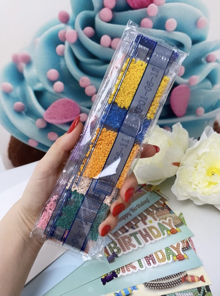 Diamond Painting - Geburtstagskarten - 6er Set