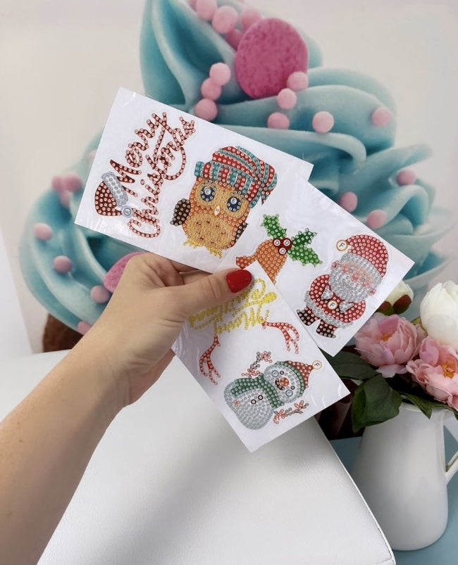 Diamond Painting Sticker Set „Christmas" 12Stk