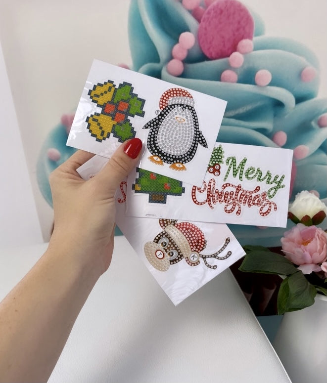 Diamond Painting Sticker Set „Christmas" 12Stk