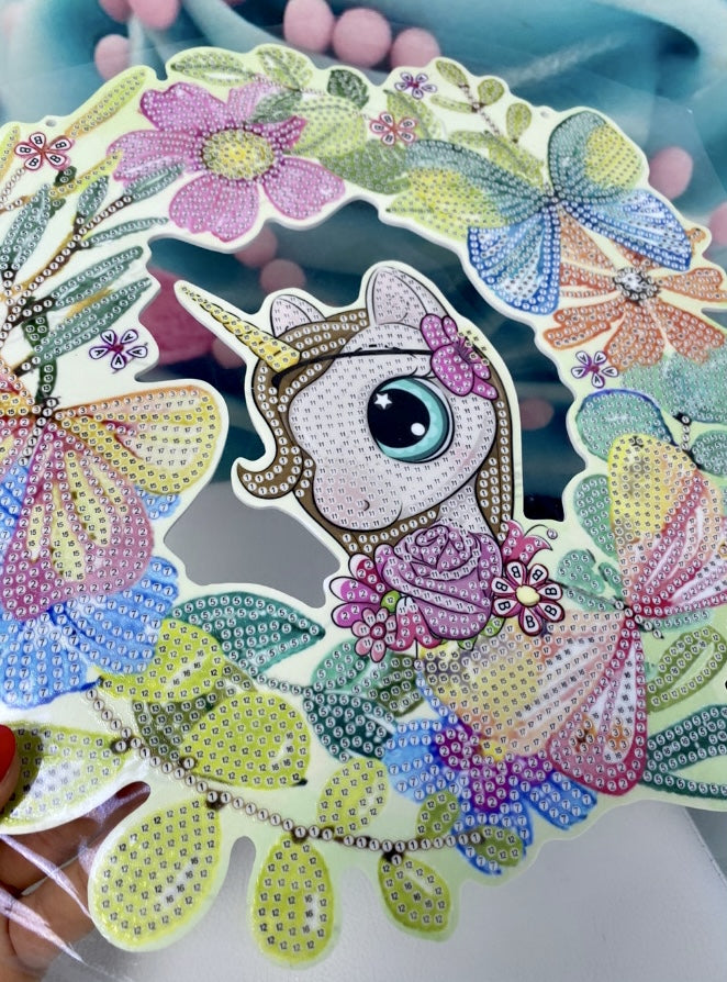 Diamond Painting Türkranz "Unicorn" 30x30cm