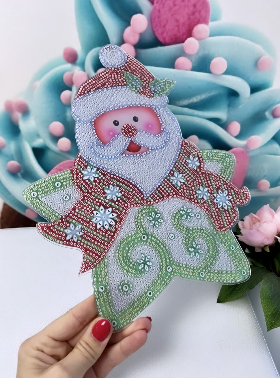 Diamond Painting X-MAS Weihnachtsstern "SantaClaus" (Strass- und AB Steine) 036