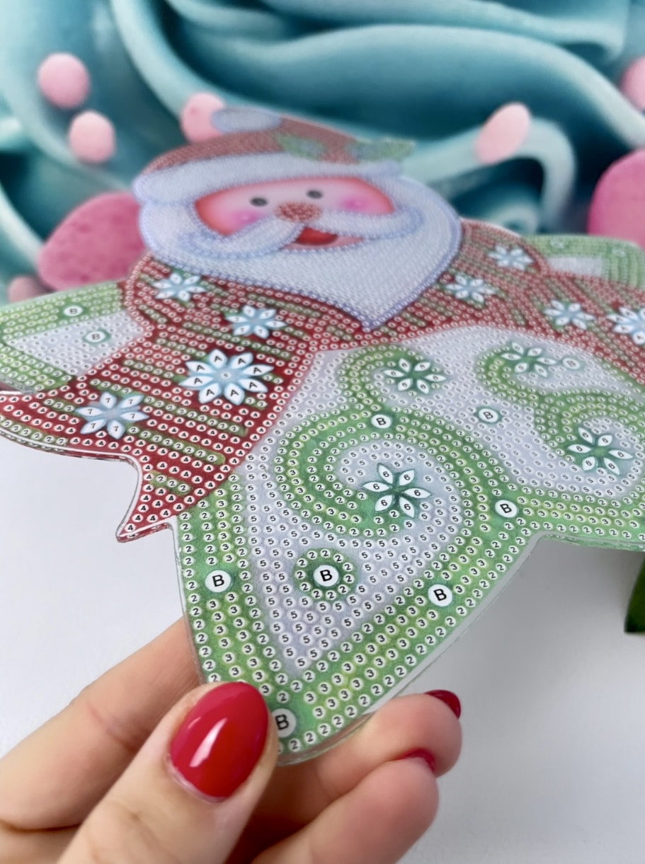 Diamond Painting X-MAS Weihnachtsstern "SantaClaus" (Strass- und AB Steine) 036