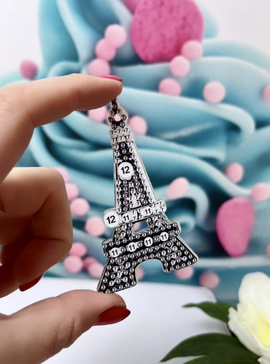 Diamond Painting Schlüsselanhänger "Eiffelturm" 5Stück
