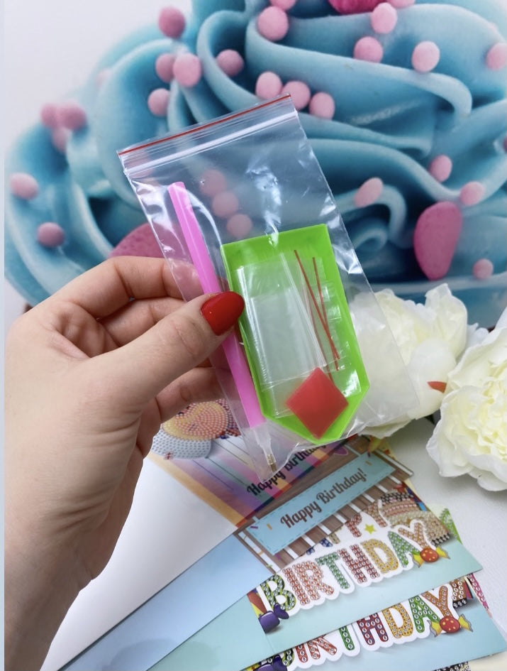 Diamond Painting - Geburtstagskarten - 6er Set