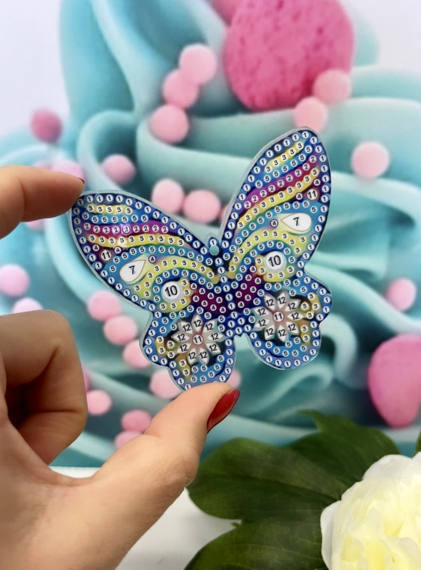 Diamond Painting Anhänger "Schmetterlinge" 4 Stück (AH70)
