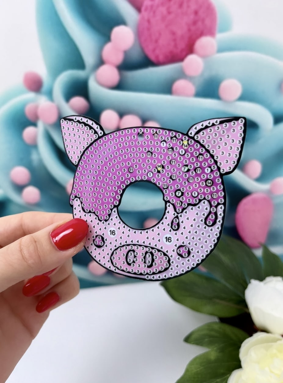 Diamond Painting Anhänger "Donuts" 10Stk
