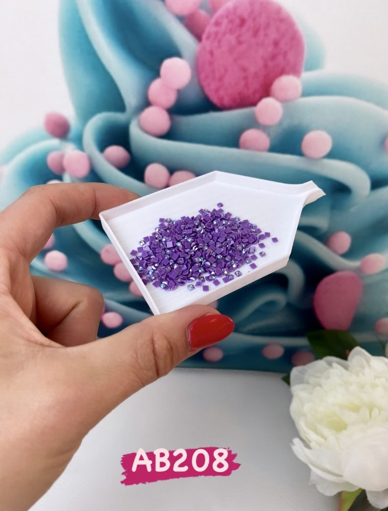 Diamond Painting - eckige AB Steine - 10g (Lilatöne)