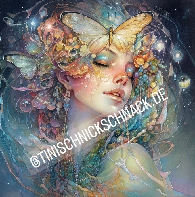 Diamond Painting Bild "Miss Fantasy" von AI-Artist Sandrietta_ai 50x50cm (eckige Steine) F1
