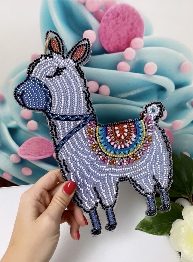 Diamond Painting Anhänger "Lama"