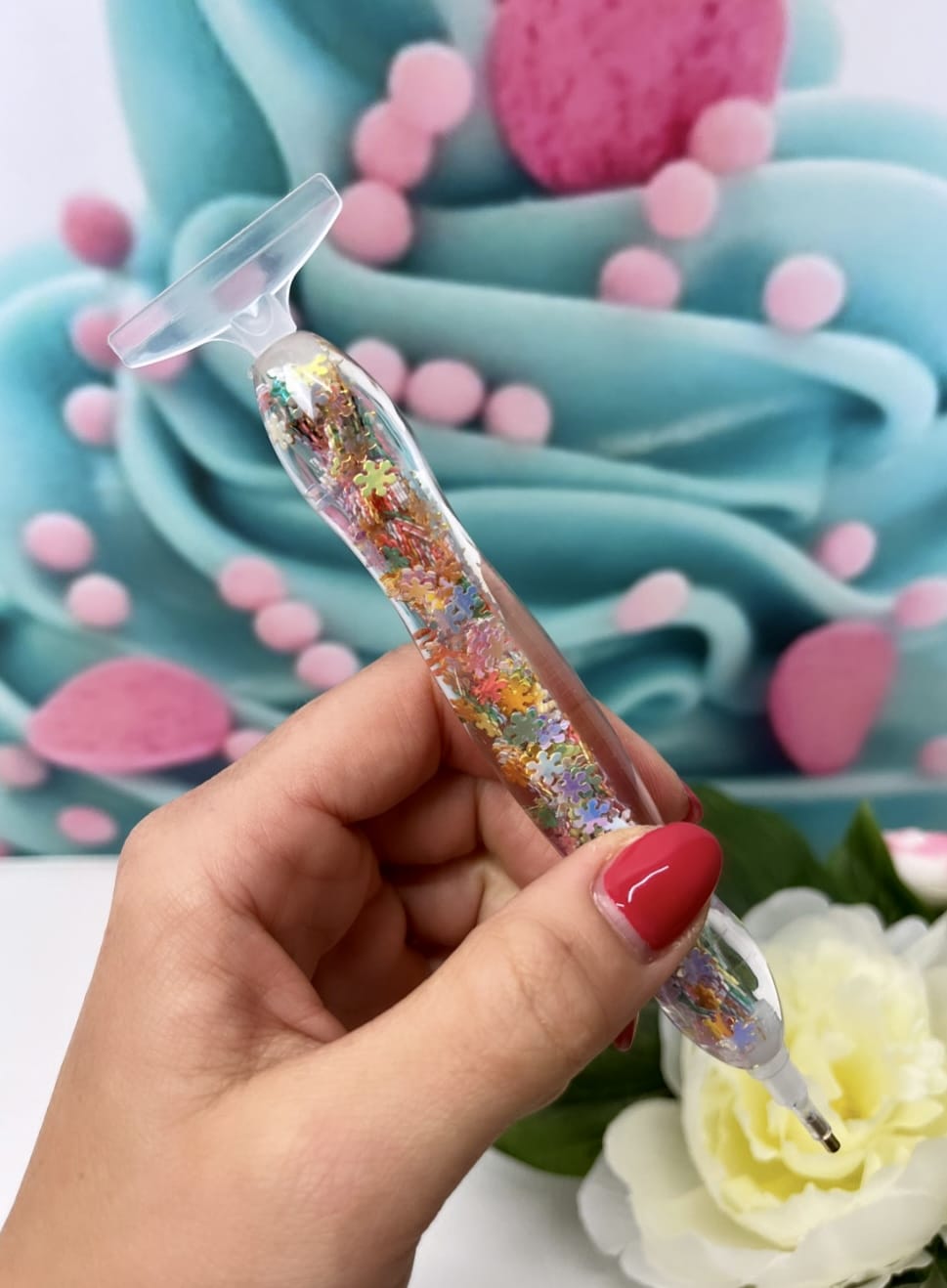 Diamond Painting Pen "Ergo" Konfetti bunt