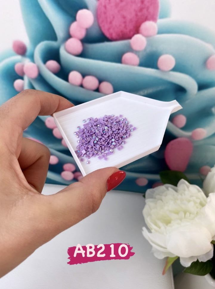Diamond Painting - eckige AB Steine - 10g (Lilatöne)
