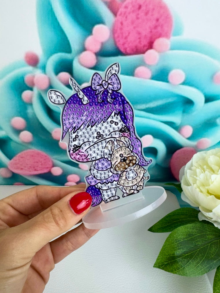 Diamond Painting Schnubbirella Fotohalter / Tischaufsteller Schnubbi "Kuscheleinhorn" 6x10cm (FH602)