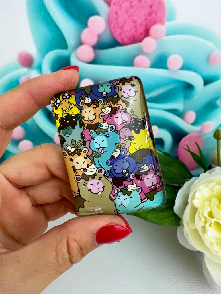 Diamond Painting Cover Minder Pummeleinhorn "Wimmelbild-Capybara" (CM)