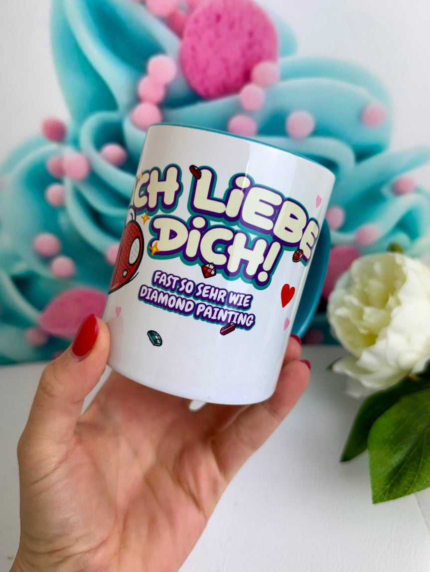 TiniSchnickschnack Pummeleinhorn "Ich liebe dich.." - Tasse 330ml türkis (VORVERKAUF)*