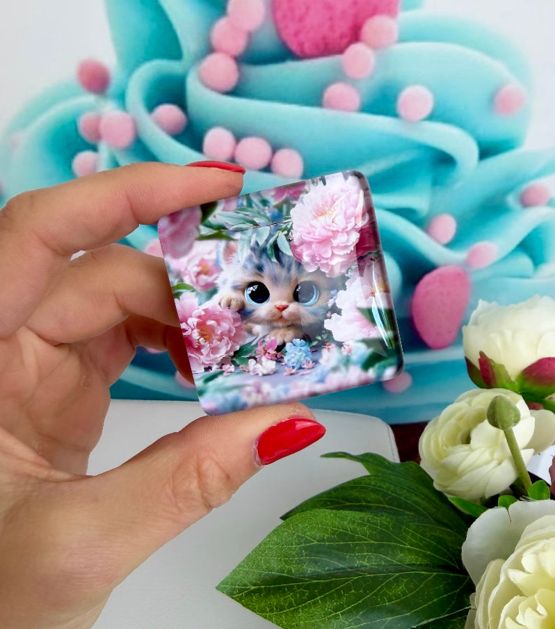 Diamond Painting Cover Minder "Pfingstrosen-Kätzchen" (CM)