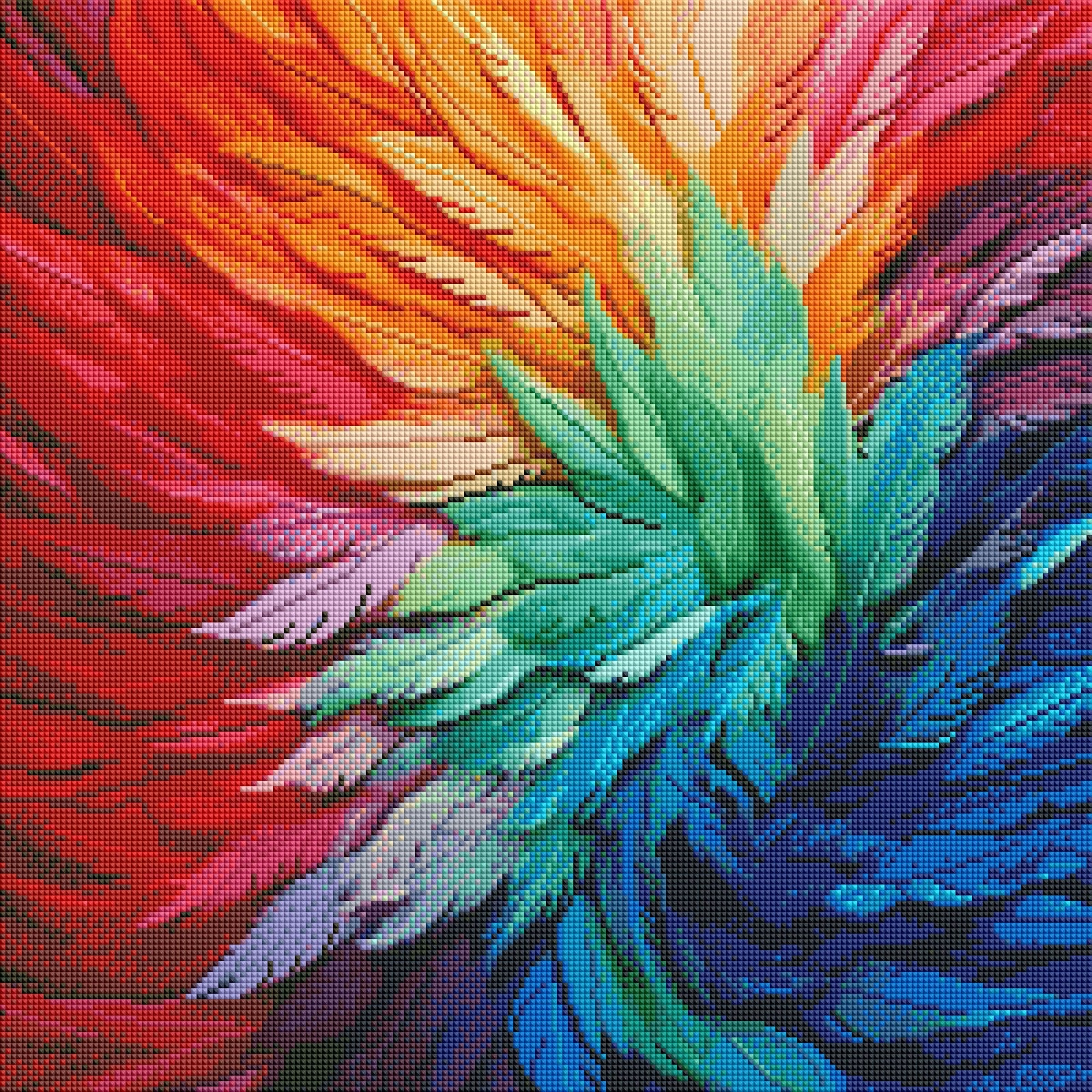 Diamond Painting Bild "Wings of Color" von TiniSchnickschnack 50x50cm (inkl. Feenstaub) TSS-627