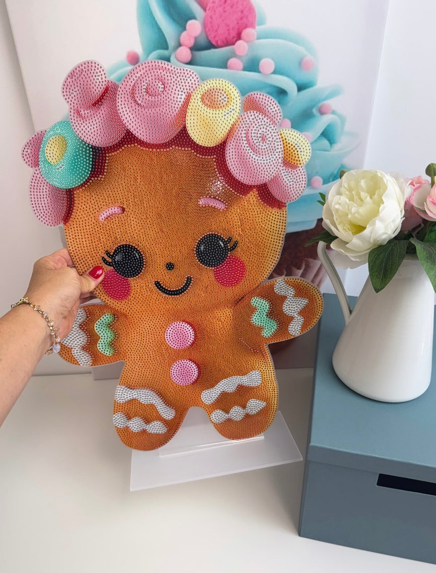 Diamond Painting XMAS XXL Aufsteller "Lebkuchenmännchen" 35x51cm (AH249)