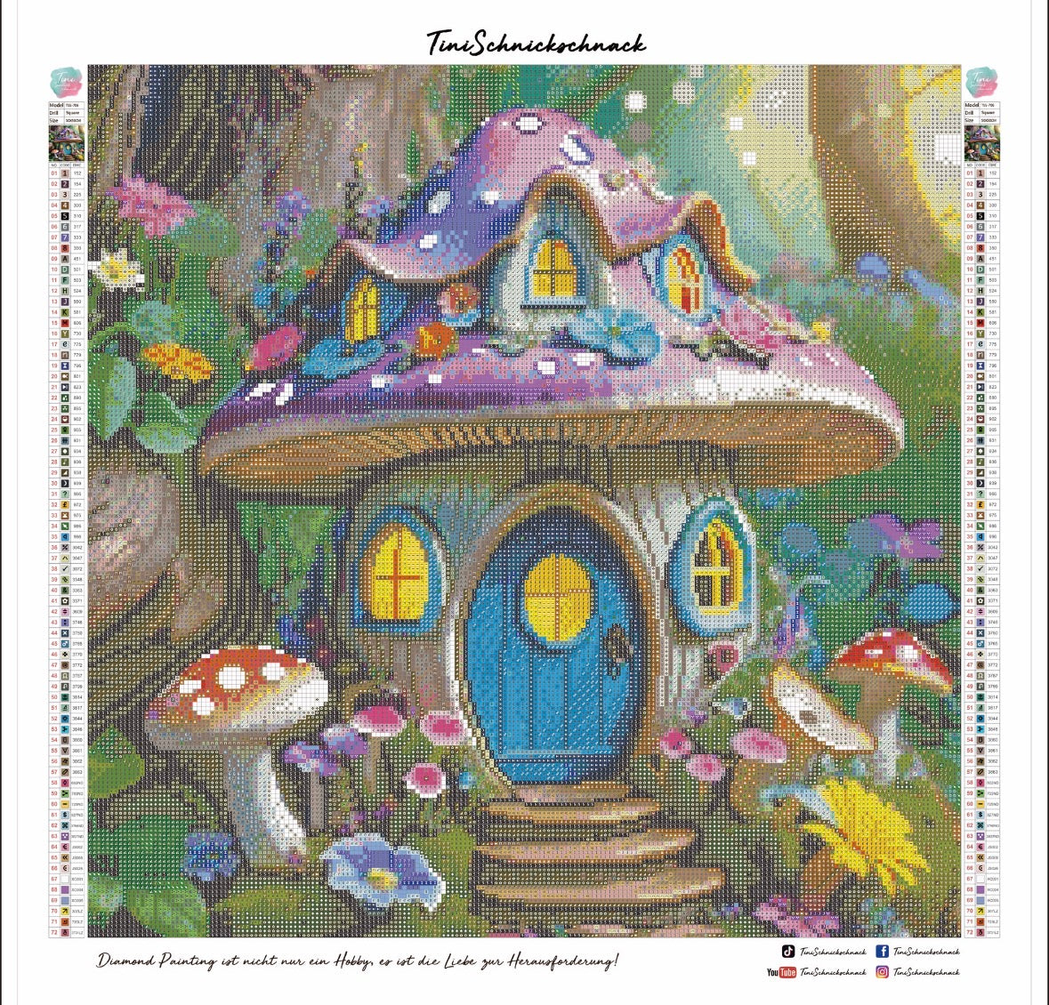 Diamond Painting "Magische Wichtelstube“ von TiniSchnickschnack (inkl. Feenstaub) 50x50cm TSS-706