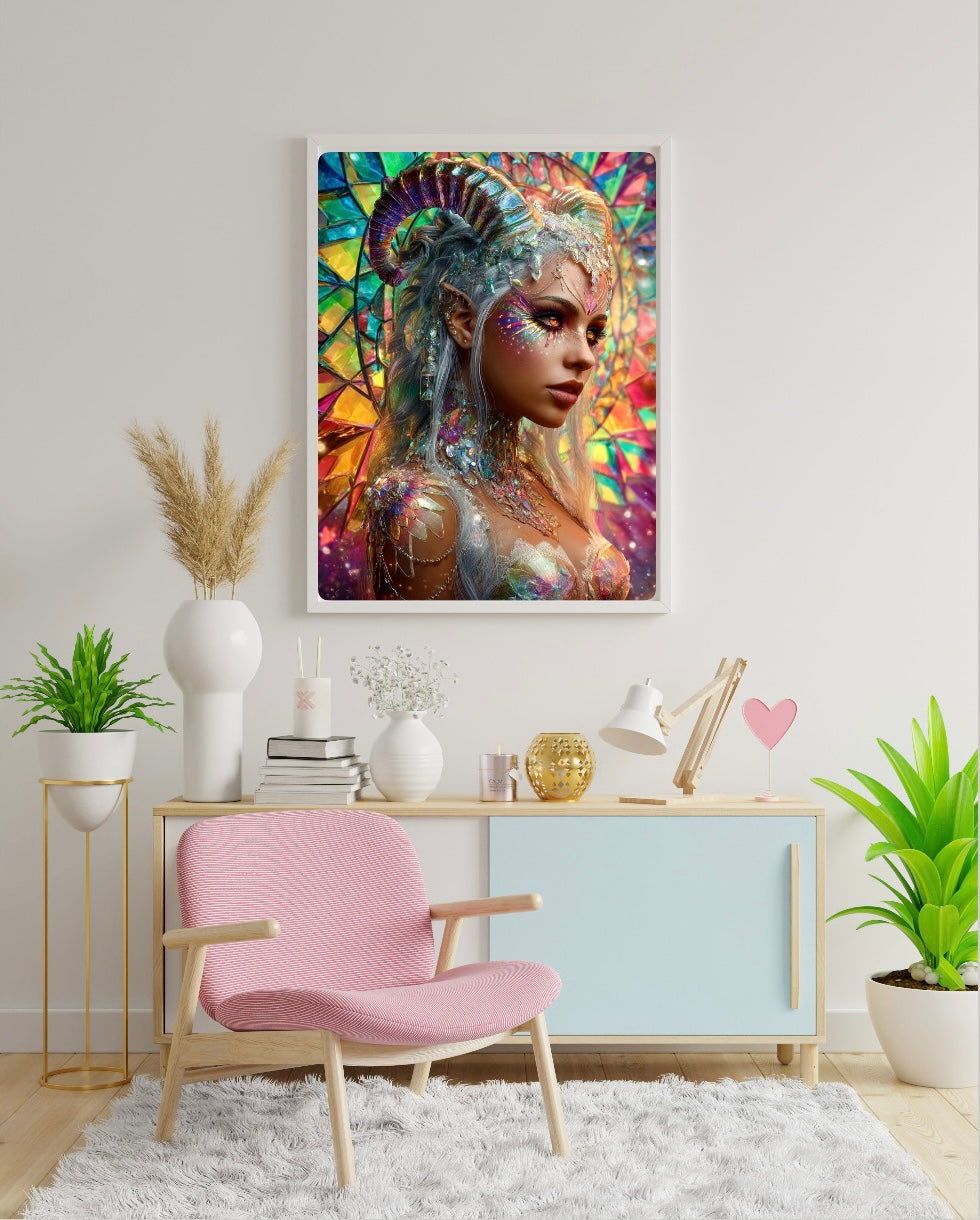 Diamond Painting Bild "Fairy Luminesca" von AI-Artist Sandrietta_ai (Sondersteine-Special) 50x70cm TSS-901