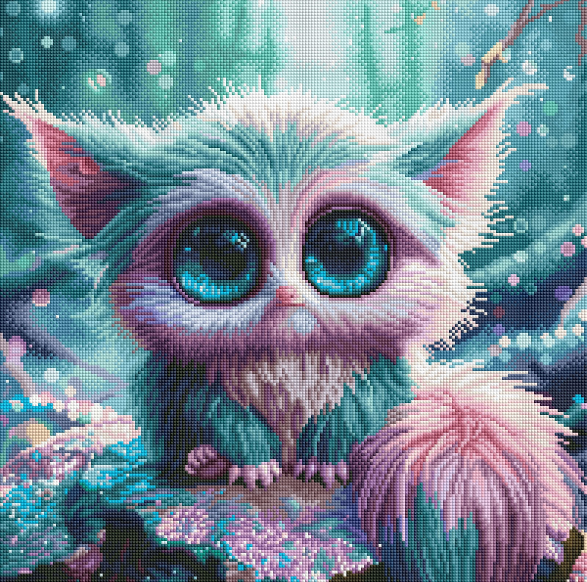 Diamond Painting Bild Wuschelmonster "Süßer Kiko" von AI-Artist Lexxy.ai 50x50cm (inkl. Feenstaub) TSS-618