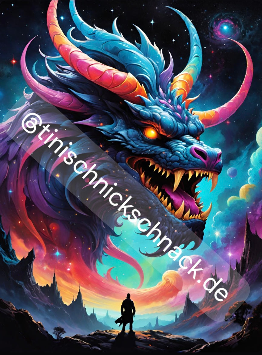 Diamond Painting Bild "Black Dragon Lord" 40x50cm (inkl. Strass) TSS-567