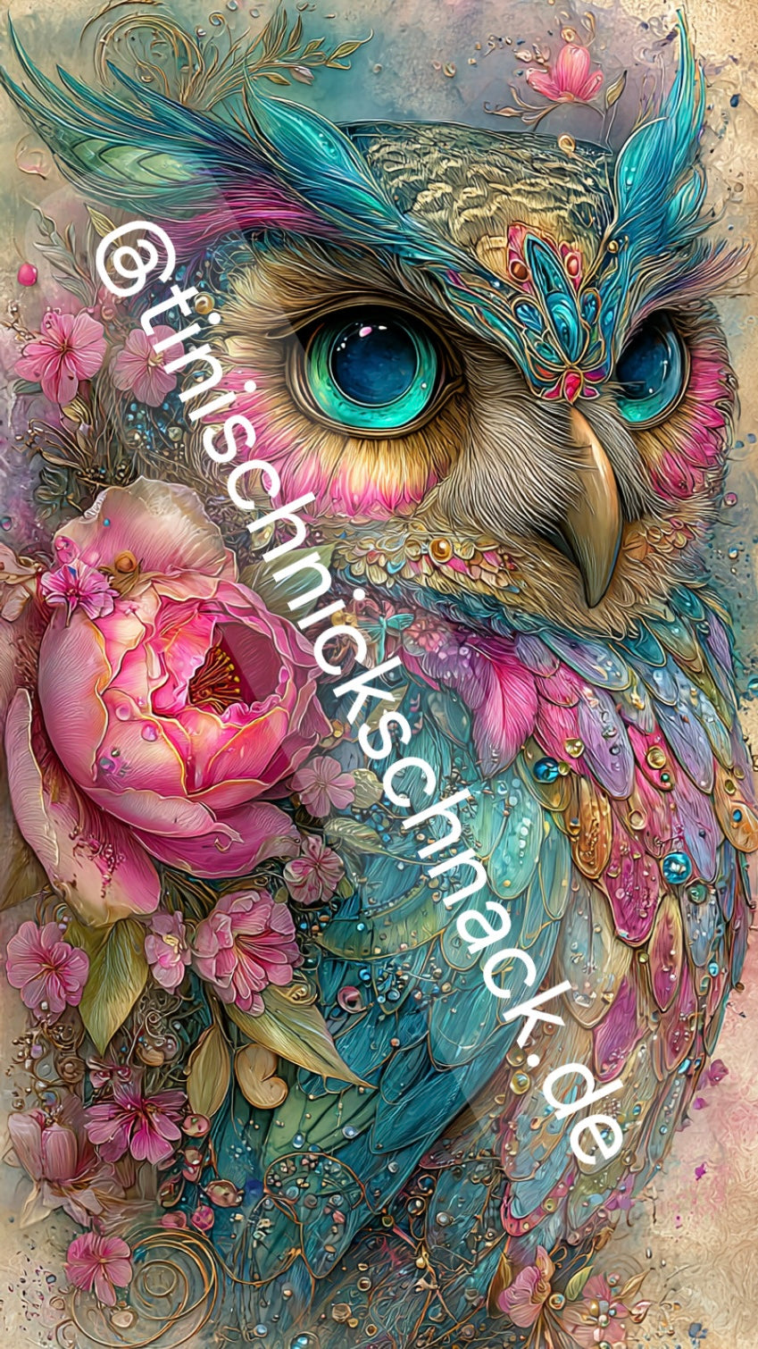VORVERKAUF! Diamond Painting Bild "Rainbow Owl" von Elly_A.I x cm (Sondersteine Special) 50x90cm
