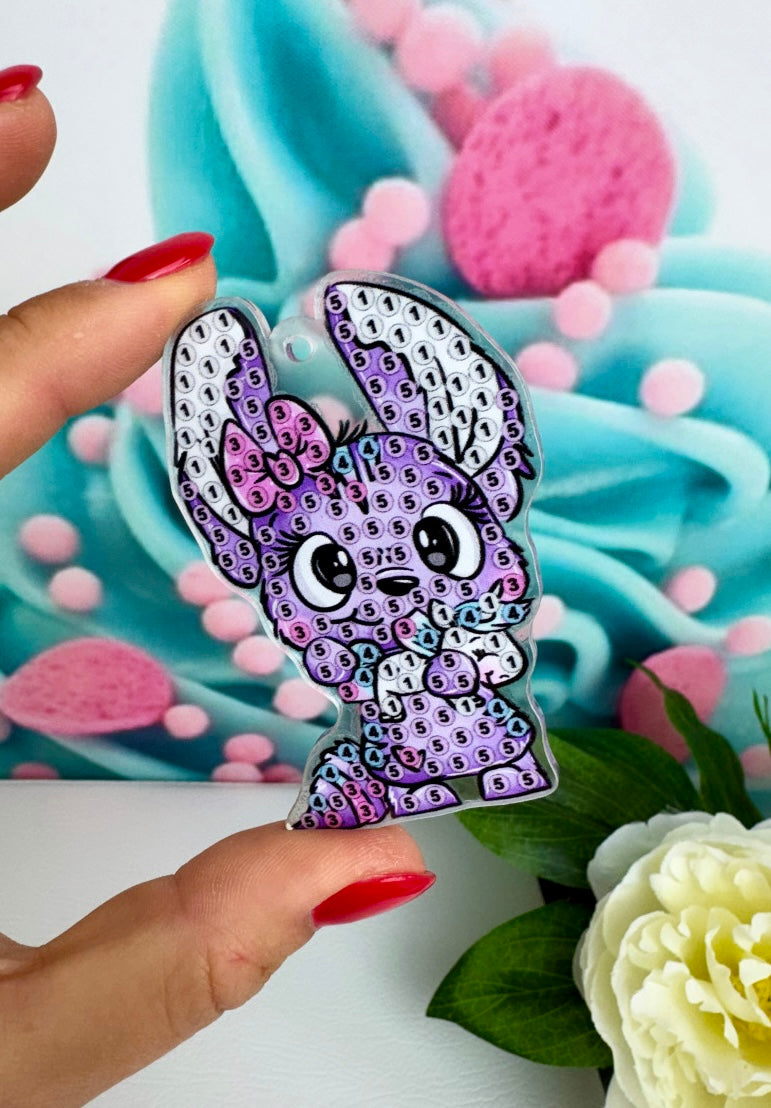 Diamond Painting Schlüsselanhänger "Sommer-Schnubbis" 8 Stück Anhänger (Set)