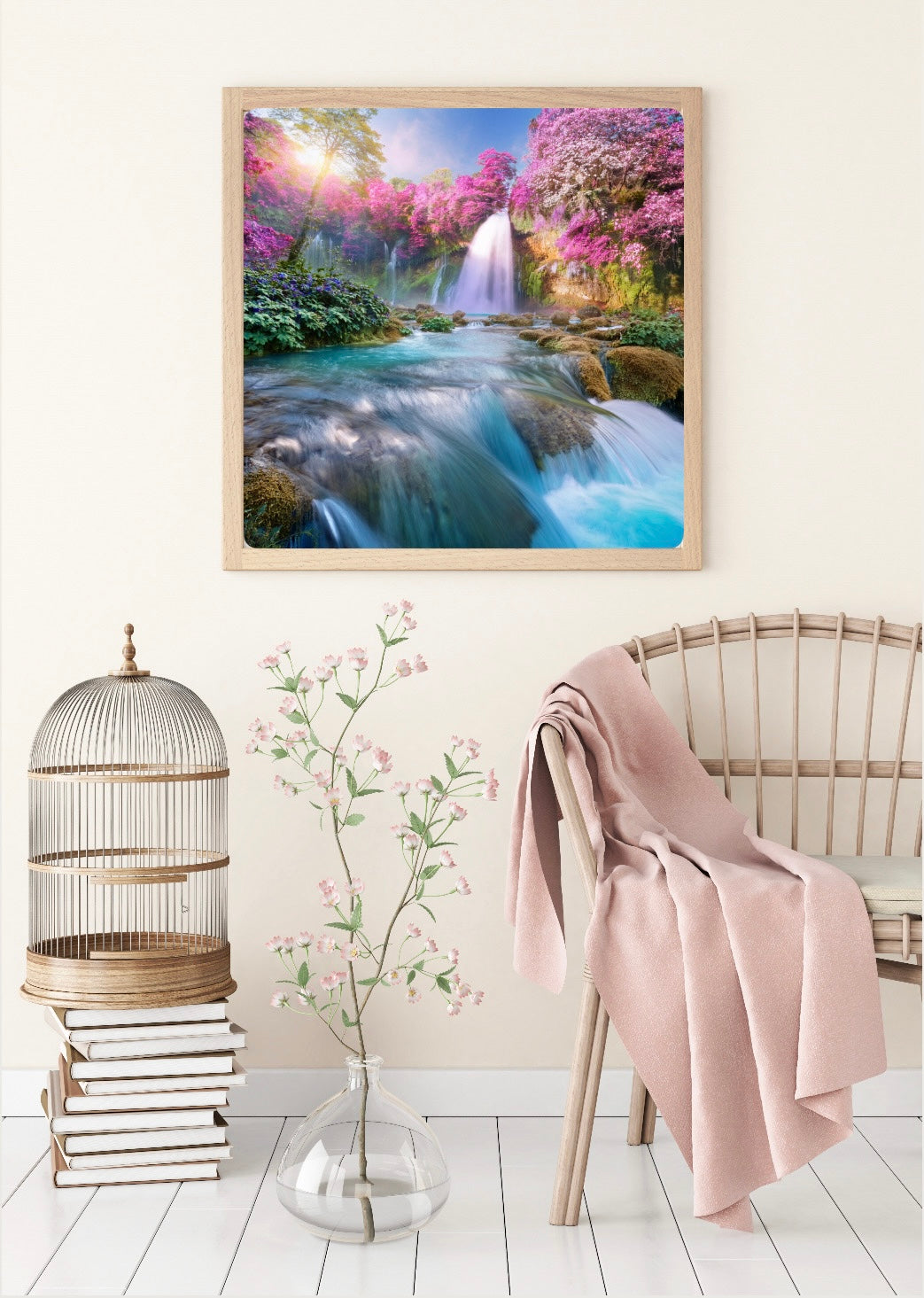 Diamond Painting Bild "Sakura Cascade" von TiniSchnickschnack 60x60cm (inkl. Feenstaub) TSS-628