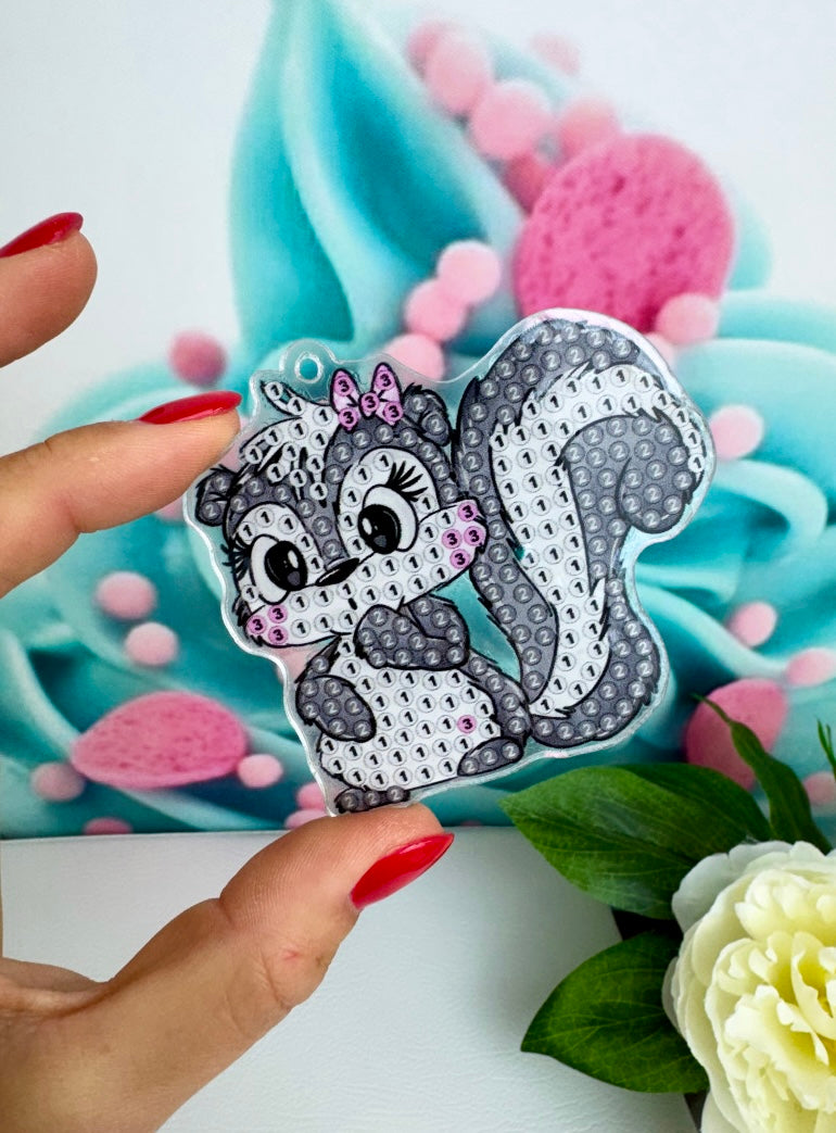 Diamond Painting Schlüsselanhänger "Sommer-Schnubbis" 8 Stück Anhänger (Set)