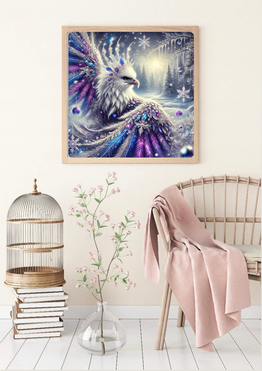 Diamond Painting Bild "Schneeadler" von TiniSchnickschnack 50x50cm (inkl. Feenstaub) TSS-615