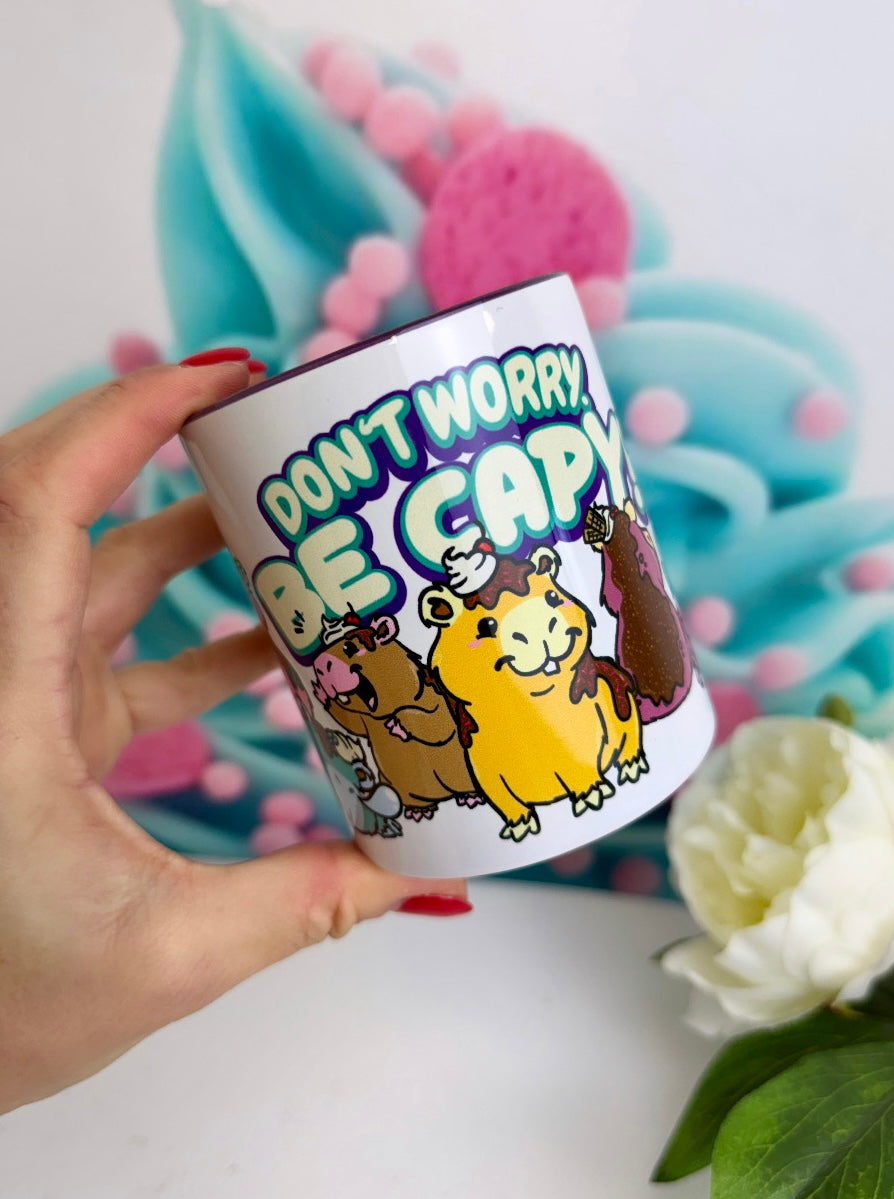 TiniSchnickschnack Pummeleinhorn Capybara Cup "DON'T WORRY - BE CAPY" - Tasse 330ml lila