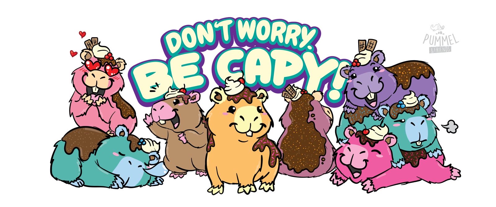 TiniSchnickschnack Pummeleinhorn Capybara Cup "DON'T WORRY - BE CAPY" - Tasse 330ml lila