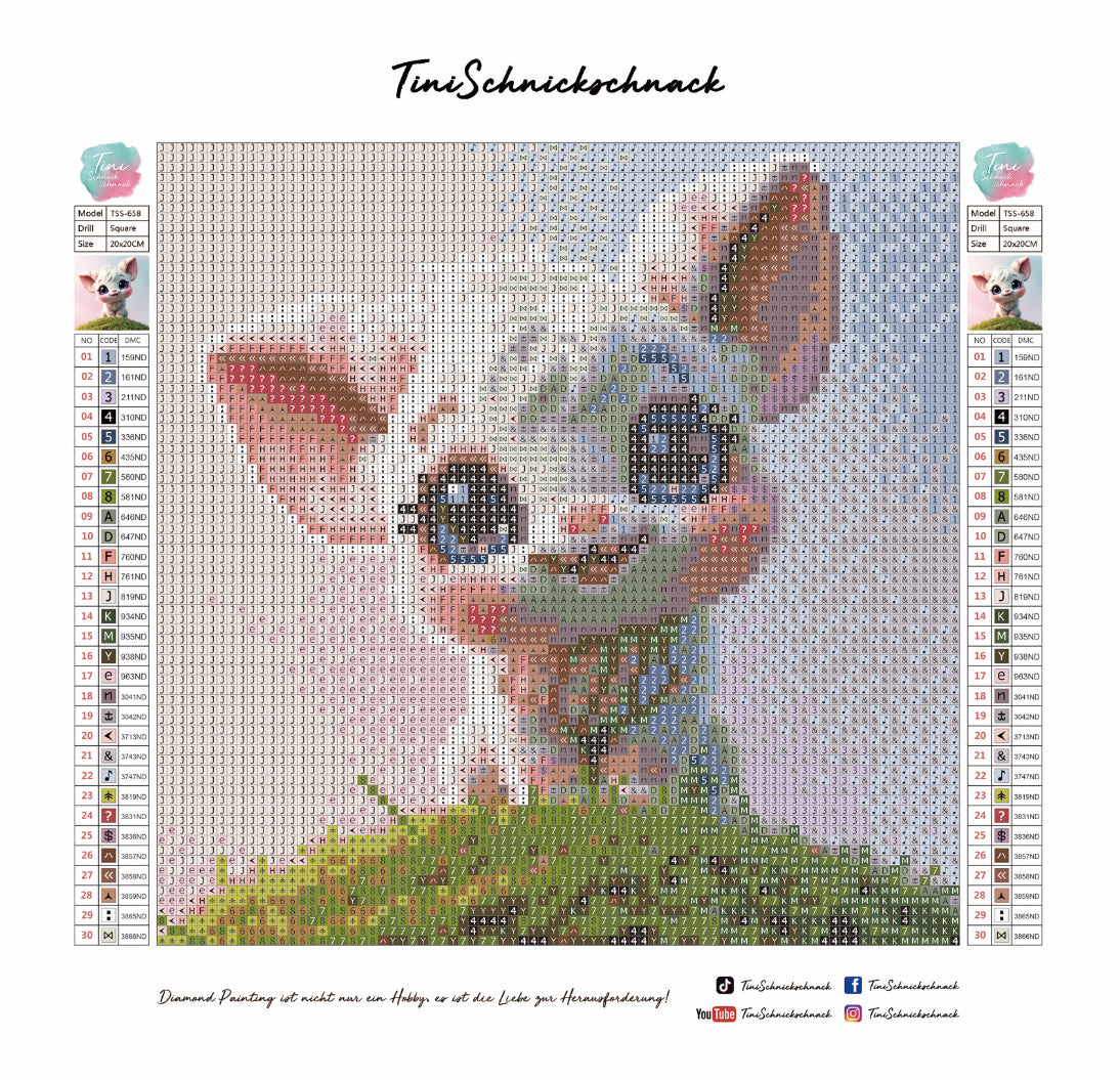Diamond Painting Mini-Bild "Pippo" von TiniSchnickschnack 20x20cm (Feenstaub Special) TSS-658