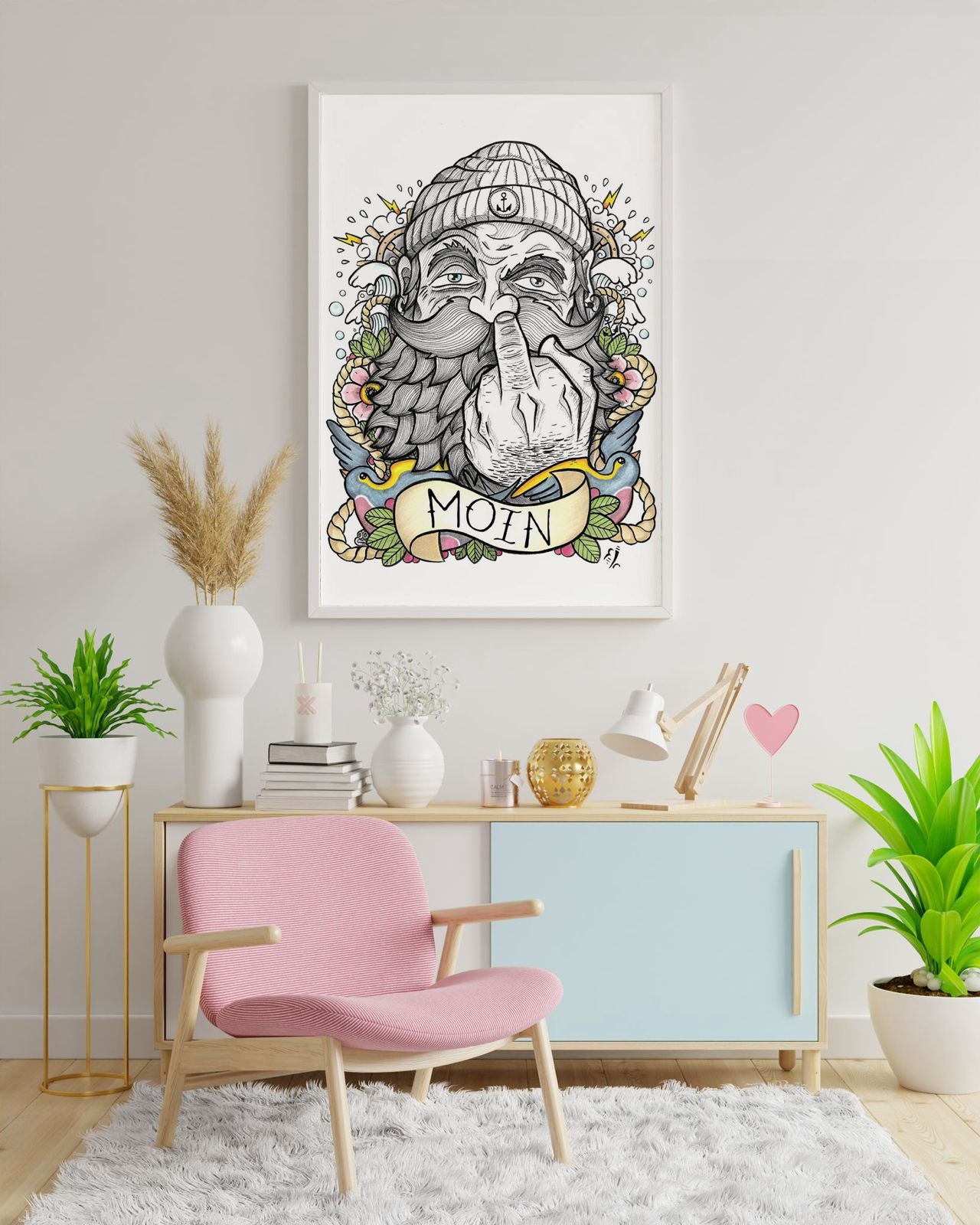 Diamond Painting Bild "Käpt'n FCK" von Artist ROGER G. 50x60cm (inkl. Feenstaub) TSS-774