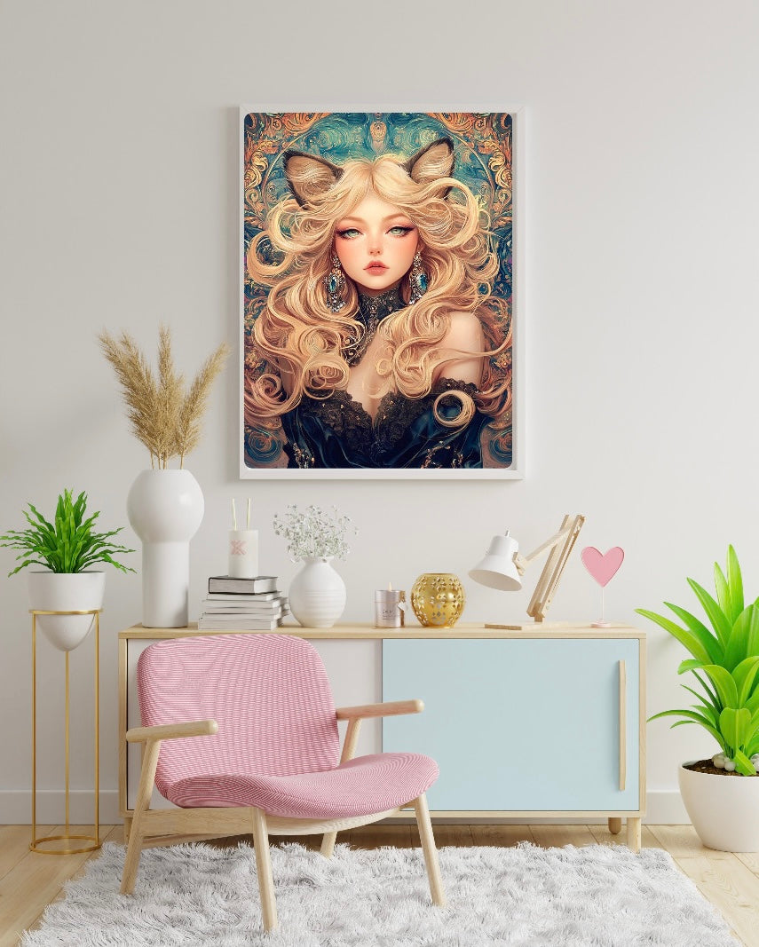 Diamond Painting Bild "Lady-Catherine" von AI-Artist Sandrietta_ai (inkl. Feenstaub) 50x70cm TSS-669