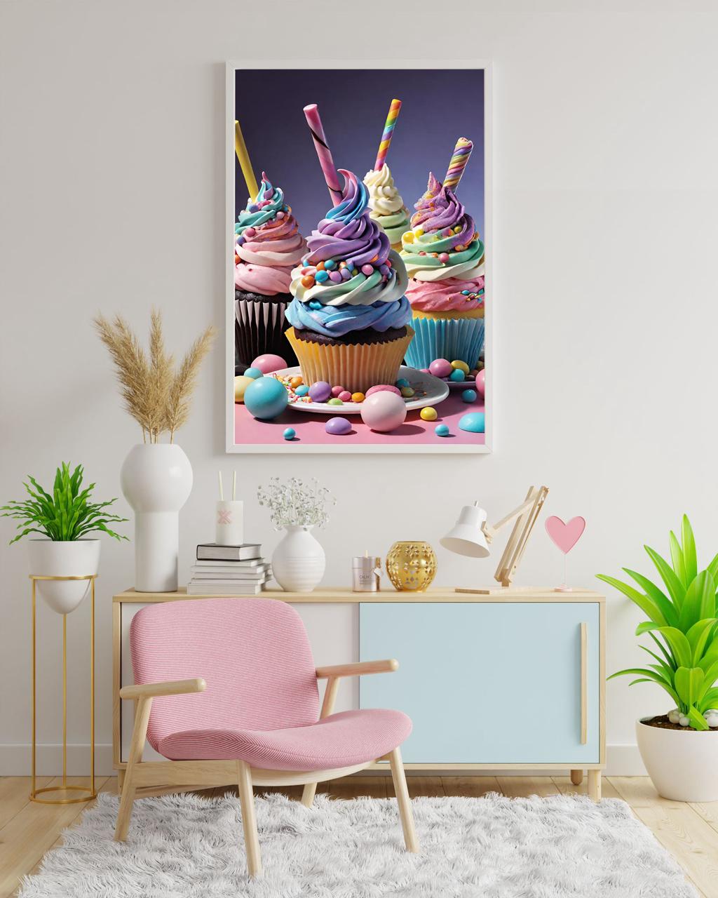 Diamond Painting TiniSchnickschnack Bild "Candy-Cupcakes" 40x60cm (inkl. Fairy Dust)