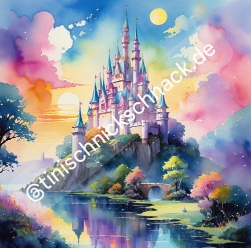 Diamond Painting TiniSchnickschnack Bild "Märchenschloss" 50x50cm (inkl. Fairy Dust)