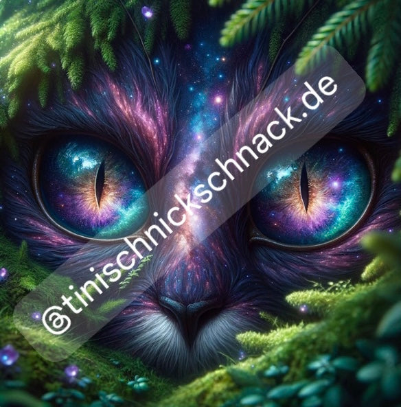 Diamond Painting Bild "Galaxie-Cat" von AI-Artist Sandrietta_ai 50x50cm (inkl. Metallic)