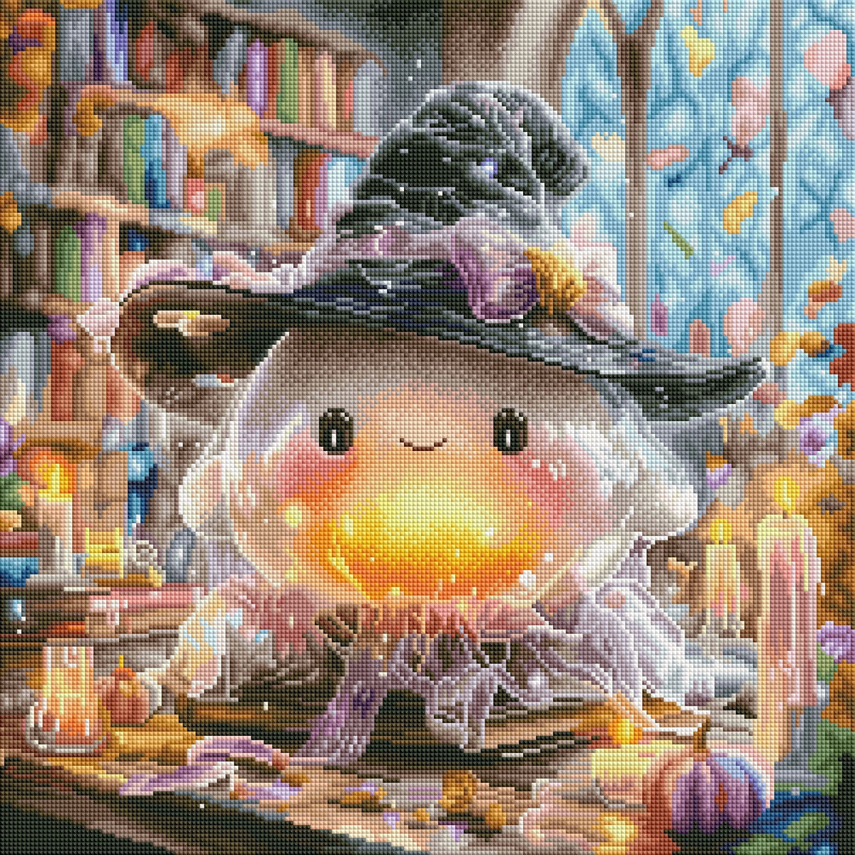 Diamond Painting Bild Halloween "Zaubergeist" von Lisa Morgan 50x50cm (Sondersteine-Special) TSS-850